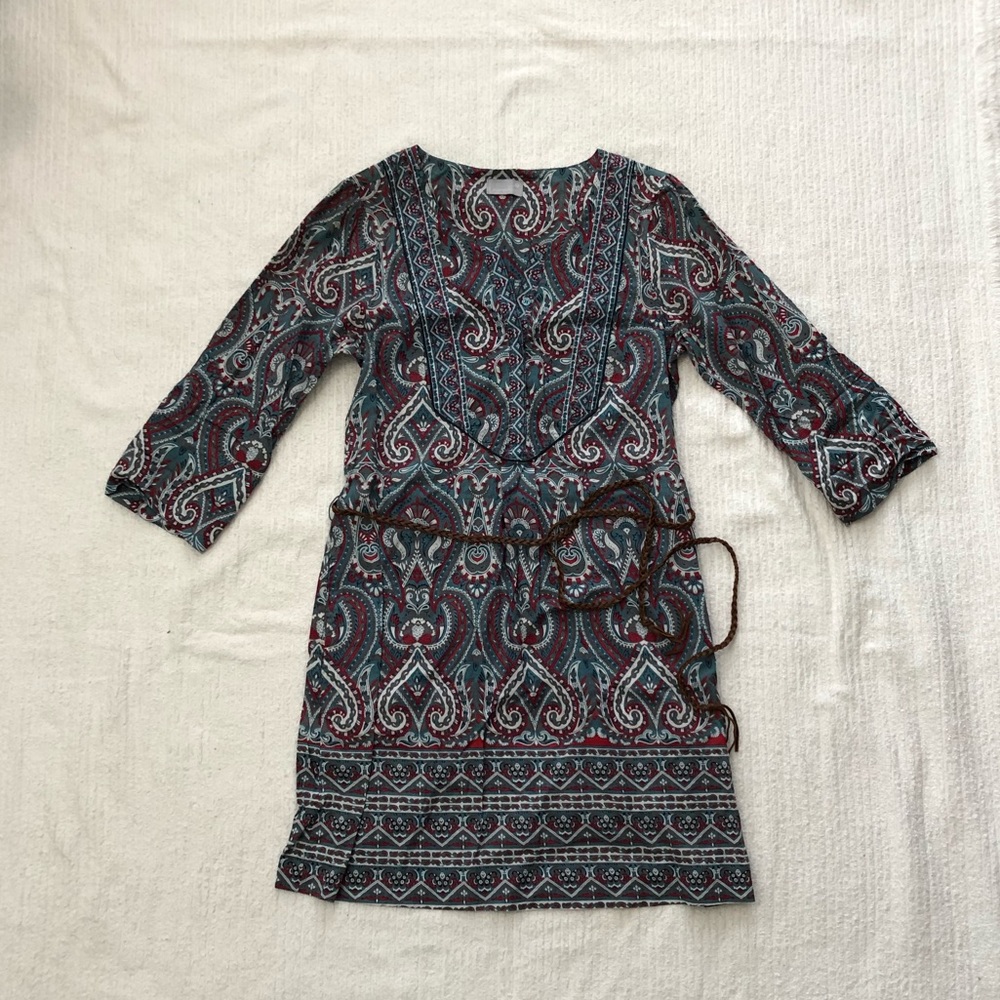 Jeanswest | Teal & Red Paisley Dress